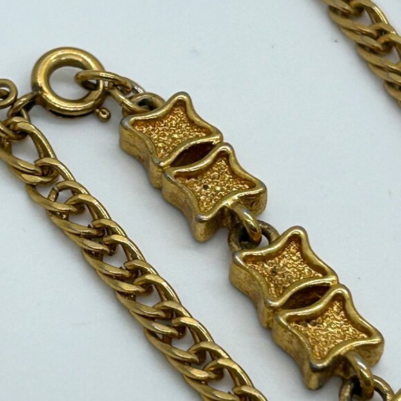 Monet Vintage Gold Tone Necklace With Textured  for Layering 54" Opera Length - Picture 4 of 14